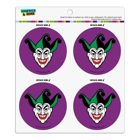 Batman Joker Symbol Refrigerator Fridge Locker Vinyl Circle Magnet Set