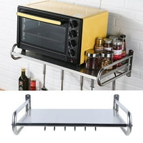 Stainless Steel Microwave Oven Rack Wall-Mount Kitchen Shelf Shelves Counter for kitchen, living room