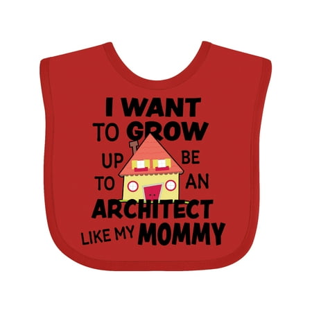

Inktastic I Want To Grow up To Be An Architect Like My Mommy Gift Baby Boy or Baby Girl Bib