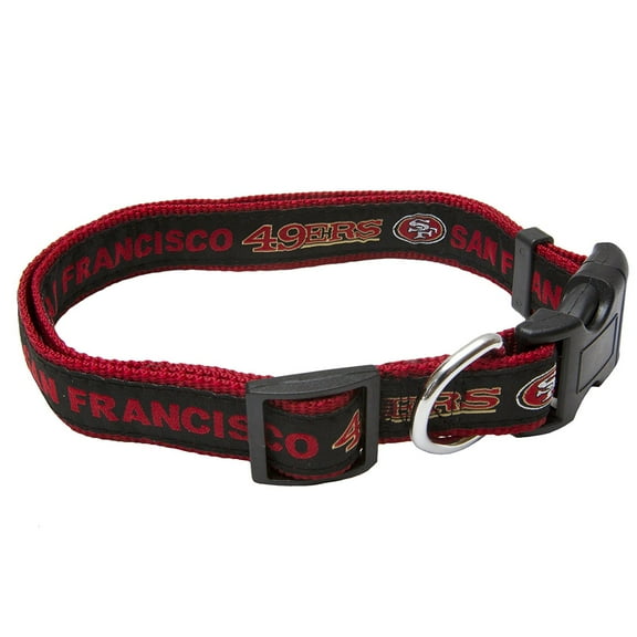 Pets First NFL San Francisco 49ers Dog Collar - Heavy-Duty, Durable & Adjustable Football Collar for Dogs/ CATS - Medium