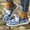 Blue, variant on YOUYEDIAN Loafers for Women Versatile Round Toe Patchwork Print Fashion Slip On Comfy Lace-up Design Flats Casual Platform Outdoor Walking Shoes