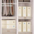 thumbnail image 2 of TRZZ 6-Pack Bed Sheet Organizers and Storage, Foldable Linen Bins with Window and Labels, Bedding Holder for Queen/King Duvet Covers, Keeps Bedding Neatly Organized and Accessible (Beige), 2 of 8