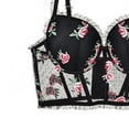 thumbnail image 3 of Brasier Vicky Form para Dama Tipo Corset con Transparencias Decorado con Flores en Tul Color Negro T 34B, 3 of 4