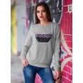 thumbnail image 2 of Proud Purple Glitter Banner Sweatshirt Women -Smartprints Designs, Female Medium, 2 of 4
