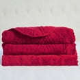 thumbnail image 5 of Home Soft Things 4 Piece Tatami Quilted Faux Fur Bedspread - Tango Red - Oversize King (120" x 120"), 5 of 7