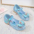 thumbnail image 1 of Zapatos de fiesta de princesa de tacón alto para niños de Disney, novedad de verano, sandalias para niñas, zapatos para bebés, zapatos de cristal para niñas pequeñas 23-3628 Gao Jinjia LED, 1 of 2