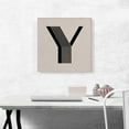 thumbnail image 2 of ARTCANVAS Beige Black Line Alphabet Letter Y Canvas Art Print - Size: 18" x 18" (0.75" Deep), 2 of 9