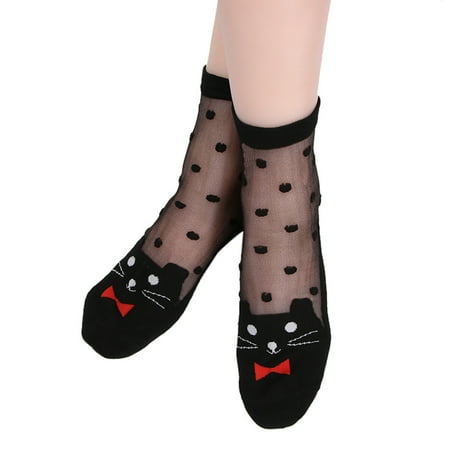 

WGOUP New Ultra-thin Elastic Silky Short Silk Stockings Women Ankle Socks Black(Buy 2 Get 1 Free)