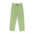 thumbnail image 4 of Balery Green Gingham print Men's Pajama Pants,Ultra Lightweight Pjs,Lounge Pant-Small, 4 of 9