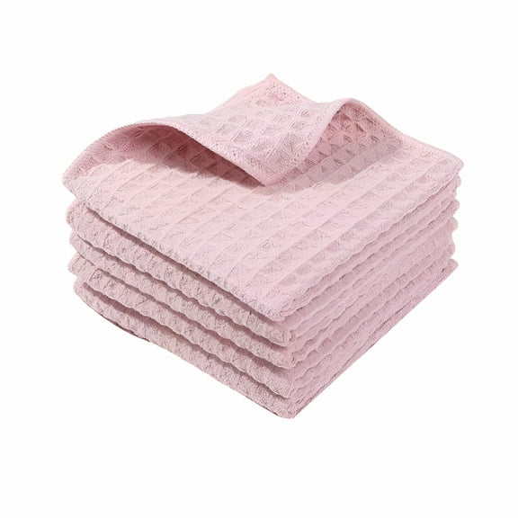 AUQ Waffle Towel Quick Dry Thin Exfoliating,Washcloths for Face Body,Classic Style,Dish Towels,Reusable Wash Cloths,Soft Highly Absorbent Lint,No-Scratching,For Cleaning & Drying