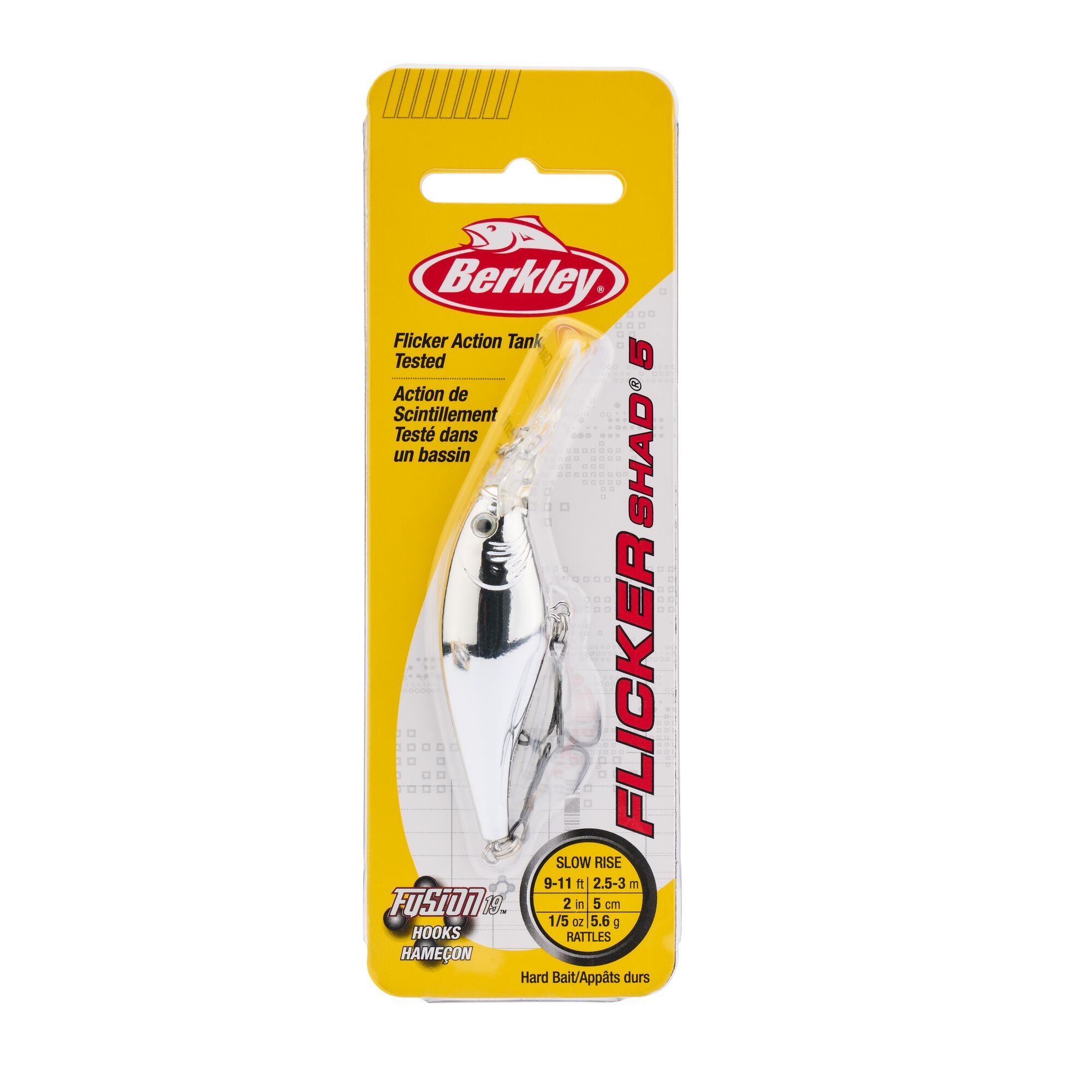 Berkley Flicker Shad®, 2 in, Crankbaits, Chrome (1 Count)