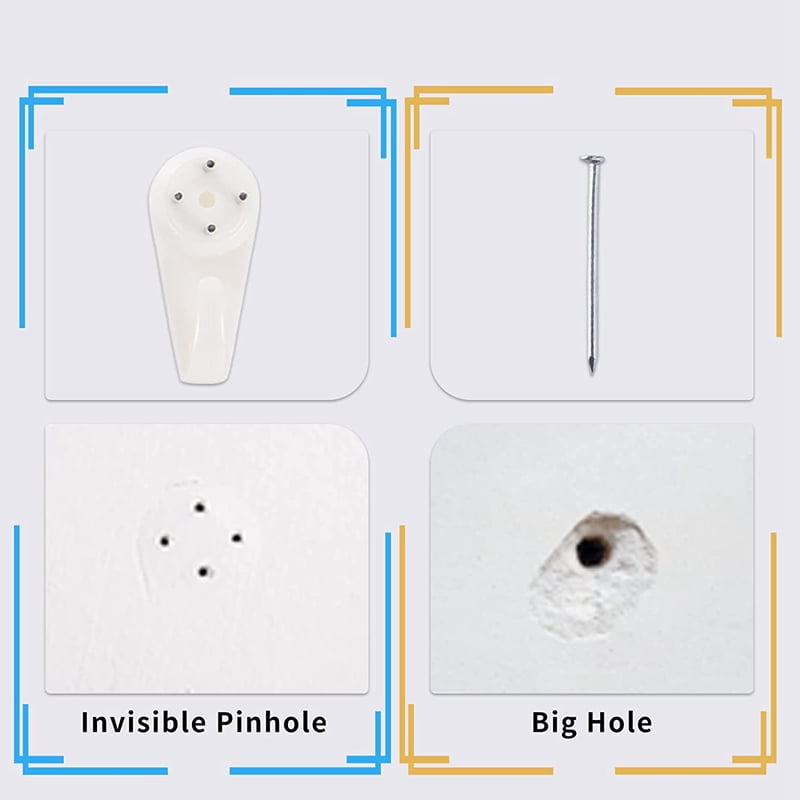 40 Hangers, Concrete/Plaster/Hard Wall Hooks, for Hanging Pictures