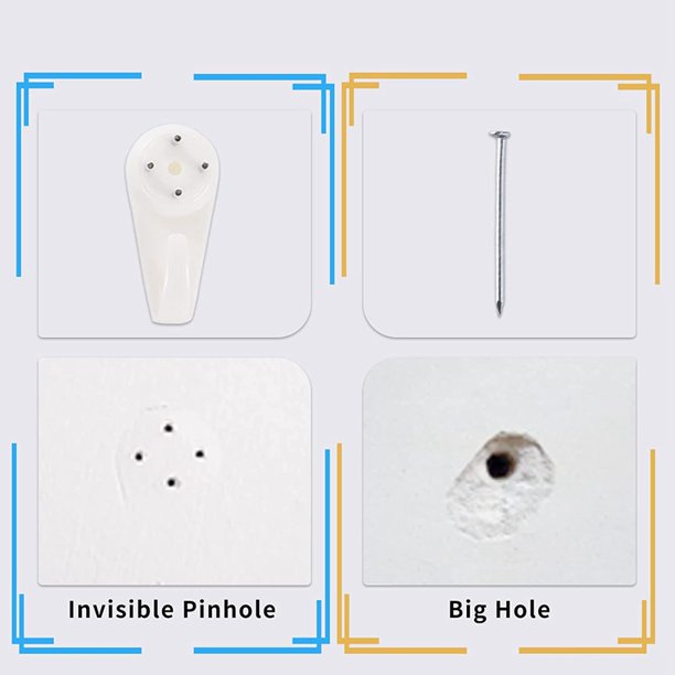 40 Hangers, Concrete/Plaster/Hard Wall Hooks, for Hanging Pictures