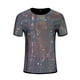 thumbnail image 5 of CAMISETAS PARA HOMBRES INSPIRE CHIC con Lentejuelas de Manga Corta Cuello Redondo para Fiesta Nocturna XL Plateado, 5 of 6