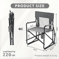 thumbnail image 6 of LIFERECORD Outdoor Rocker Camping Chair, Portable Folding Rocking Chair,Waterproof Cup Holder, Mesh Back for Patio Beach Sports Events, 6 of 9