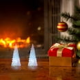 thumbnail image 2 of 3pcs Acrylic Clear Christmas Light Up Tree Tabletop Led Christmas Tree Glitter Decor Night Light For Party Centerpiece Present, 2 of 8