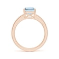 thumbnail image 2 of ANGARA Natural Octagonal 2 ct Aquamarine Engagement Ring with Diamonds in 14K Rose Gold for Women (Size-9x7mm) | March Birthstone, Anniversary, Jewelry Gift for Women | Natural Aquamarine Ring, 2 of 12