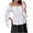 White, variant on Women's Renaissance Shirt Ruffle Sleeve Off The Shoulder Peplum Blouse Retro Medieval Dressy Top