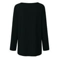 thumbnail image 4 of DYMADE Women Casual Long Sleeve Round Neck Raglan Sleeve T-shirt, 4 of 4