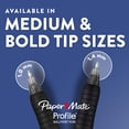 thumbnail image 2 of Paper Mate Profile Retractable Ballpoint Pens, Bold (1.4mm), Black, 12 Count, 2 of 8