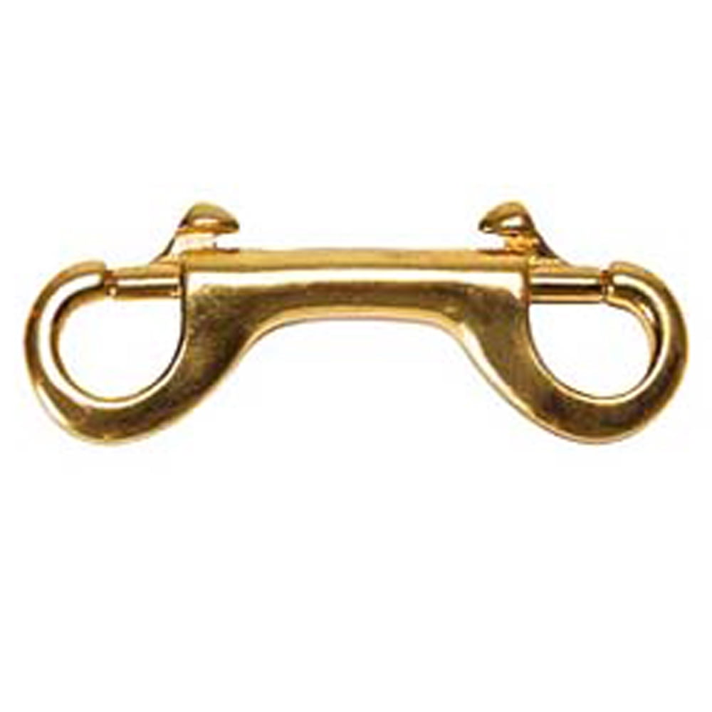 4'' HILASON WESTERN HORSE SADDLE TACK DOUBLE END SNAP SOLID BRASS