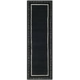 thumbnail image 2 of SAFAVIEH Bella Danita Plain Dotted Bordered Wool Runner Rug, Black/Ivory, 2'3" x 11'7", 2 of 9