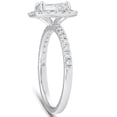 thumbnail image 2 of Lina Jewel 1.9 Ct Emerald Cut Excellent Diamond Ring For Women's - 14K White Gold Plated Jewelry - Solitaire With Accent Wedding Rings - Clearance Silver Sets, 2 of 3