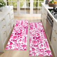 thumbnail image 4 of Kitchen Rugs Sets Of 2,Pink Breast Cancer Anti Fatigue Kitchen Mat Rugs Non Slip Washable,Decorative Kitchen Floor Mats for Kitchen,Sink,Laundry,17"X47", 4 of 5