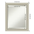 thumbnail image 3 of Amanti Art Beveled Wood Bathroom Wall Mirror - Romano Silver Narrow Frame Outer Size: 20 x 24 in, 3 of 5