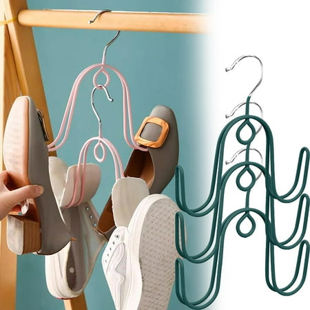 

Ewgqwb Clearance Stainless Shoe Drying Rack Double Hook Design Connectable Shoes Hangers Shoe Hanging For Outdoor Balcony