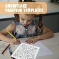 thumbnail image 3 of 4pcs plantillas de pintura de bricolaje plantillas de copo de nieve plantillas de dibujo de plástico herramientas de pintura, 3 of 7