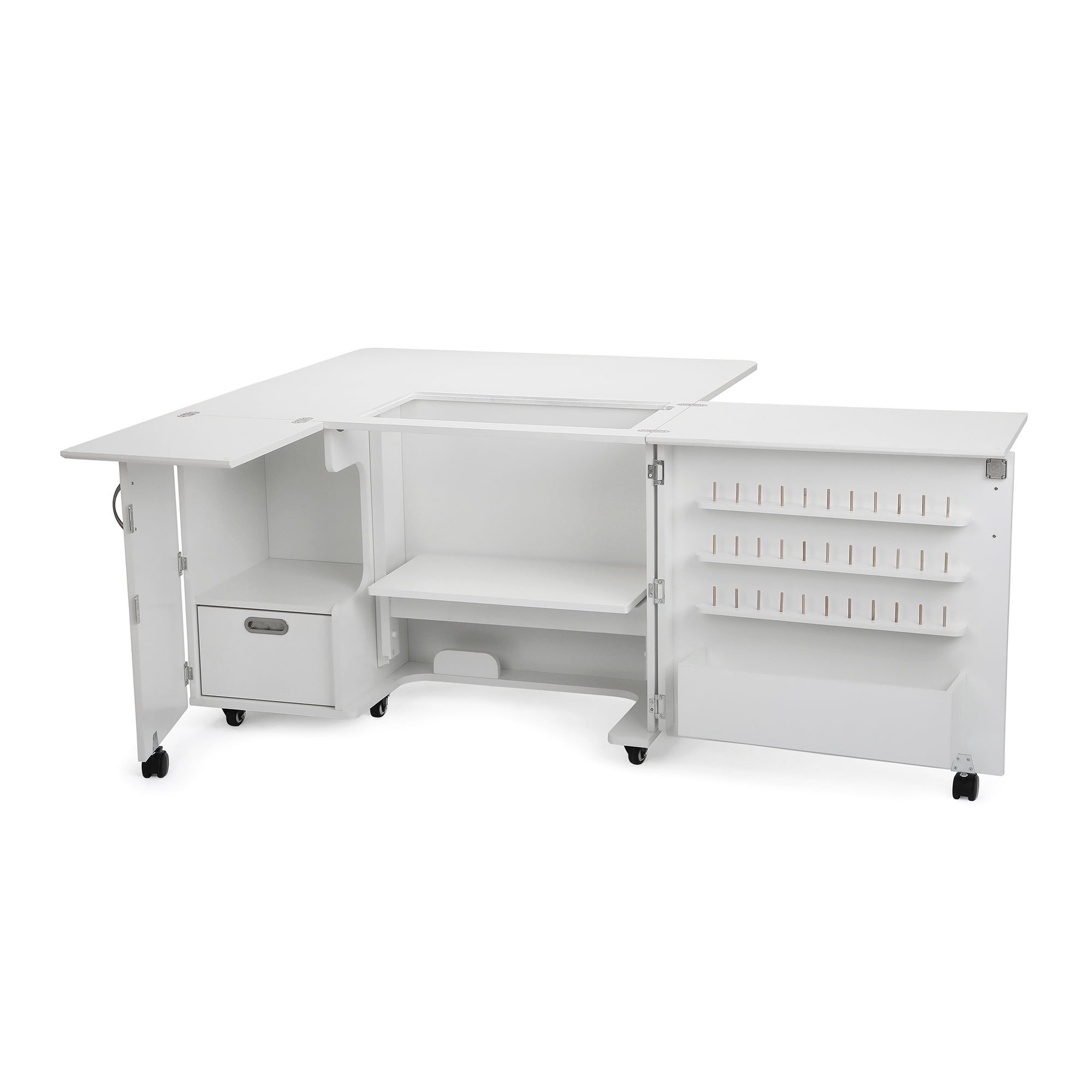 Kangaroo Wallaby Ii Sewing Cabinet And Table W/ Lift, 2 Finishes