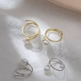 thumbnail image 3 of OULII 1 Paire de Clous Minimalistes Design Élégant pour Femmes Rond Cuivre, 3 of 8