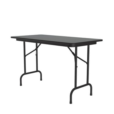 Correll Deluxe High Pressure Top Folding Table 24x48" RECTANGULAR, MOTNTANA GRANITE, BLACK