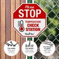 thumbnail image 4 of Stop Temperature Check Station Sign, Social Distancing Sign,, 4 of 8