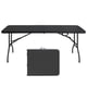 thumbnail image 1 of QinaQin Mesa plegable portátil de 6 pies de plástico resistente, diseño abatible a la mitad con altura ajustable y asa, ideal para camping, fiestas y uso interior o exterior, 1 of 8