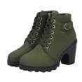 thumbnail image 2 of Zedker Womens Boots Women'S Boots Women Boots Retro Thick Heel High Heel Shoes Boots Plus Size Lace Up Boots Chunky Boots For Women, 2 of 6
