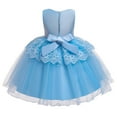 thumbnail image 4 of Lovebay Children Girls Princess Pearls Flower Lace Dress Kids Ball Gown Wedding Evening Birthday Pageant Party Formal Dresses Prom 0-8Years, 4 of 10