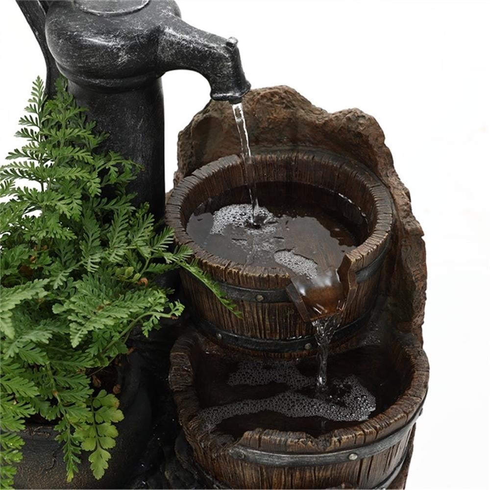 Jeco Glenville Water Pump Cascading Outdoor Polyresin Water Fountain