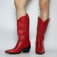 thumbnail image 2 of Vimisaoi women cowboy cowgirls boots,embroidery vintage western boots,slip on ,med heel,pointed toe, 2 of 5