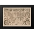 thumbnail image 2 of Ortelius, Abraham 18x13 Black Modern Framed Museum Art Print Titled - Nova tutius terrarum, 1571, 2 of 5