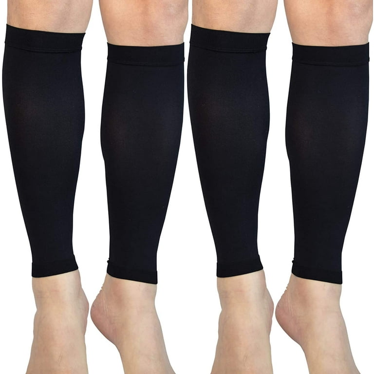 Women's Footless Compression Socks (20-30mmHg) 2 Pairs Medical Calf  Compression Sleeve for Swelling, Shin Splint, Varicose Veins, Edema, Nurses  