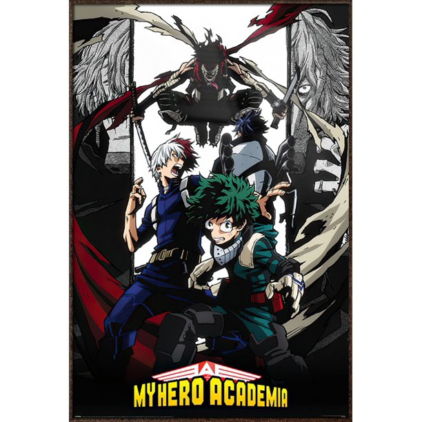 Hy Hero Academia Framed Anime Tv Poster Hero Killer Stain Size 24 X 36 Antique Copper Gold Aluminum Frame Walmart Com