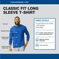 thumbnail image 3 of Gildan Unisex Performance Long Sleeve T-Shirt 100% Polyester Breathable Classic Fit Tee (Royal, L), 3 of 7