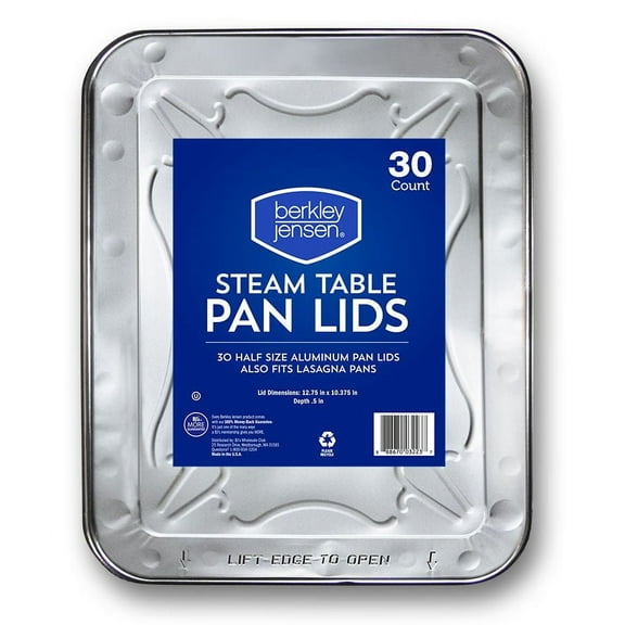 Berkley Jensen Half-Steam Aluminum Pan Lids, 30 ct.