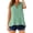 Green, variant on Women's Pure Linen Blend Pleated Tank Women's Fashionable Casual Pleated Cotton and Linen Top V Neck Sleeveless Shirt Vest