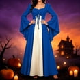 thumbnail image 3 of BVOFAR Womens Renaissance Costumes Medieval Irish Dress Victorian Retro Gown Ren Faire Long Dress Blue S, 3 of 3