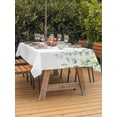 thumbnail image 4 of 60x102 Inch Outdoor Tablecloth with Umbrella Hole Zipper Rectangle Eucalyptus Leaves Rectangular Tablecloths Outside Waterproof Summer Botanical Spring Green Patio Table Cloth Cover for Picnic Party, 4 of 8