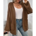 thumbnail image 4 of SOMER Women's Cardigan Sweaters Lantern Sleeve Open Front Oversized Lightweight Chunky Outwear Long Sweaters with Pockets, 4 of 6