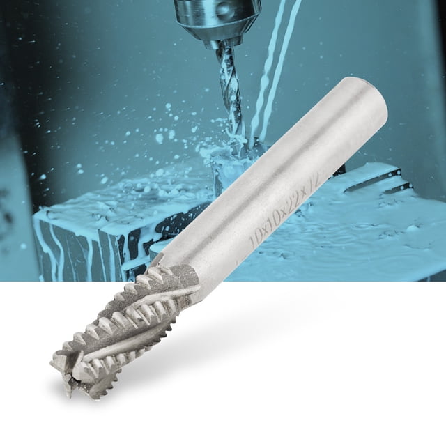 pieza de fresa de extremo de acero de alta velocidad de 4 ranuras, cortador de fresado CNC de 10 mm de diámetro x 75 mm de longitud